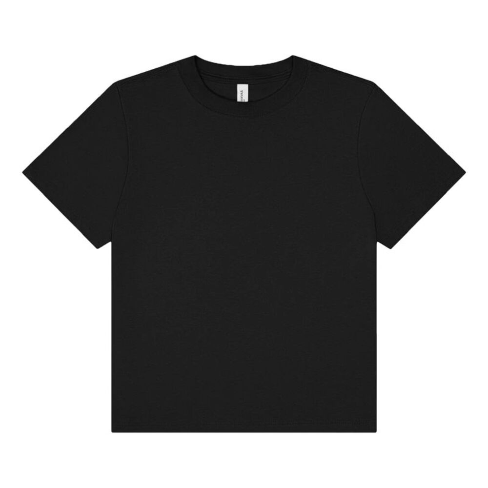 Womens/Ladies Heavy Boxy T-Shirt / Vintage Black